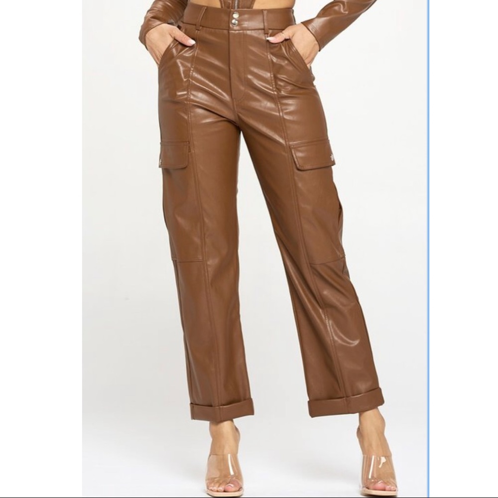 Brown Straight Leg Women's Pants